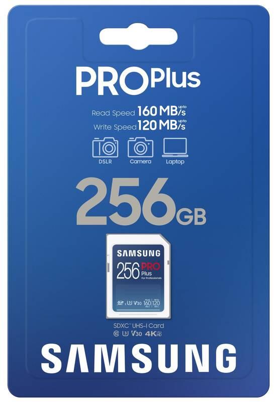 Paměťová karta Samsung PRO Plus SDXC 256 GB, Paměťová, karta, Samsung, PRO, Plus, SDXC, 256, GB