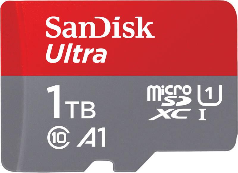 Paměťová karta SanDisk Ultra microSDXC 1TB A1 Class 10 UHS-I SD Adapter, Paměťová, karta, SanDisk, Ultra, microSDXC, 1TB, A1, Class, 10, UHS-I, SD, Adapter