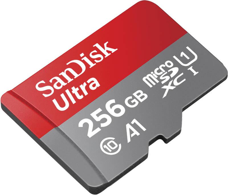 Paměťová karta SanDisk Ultra microSDXC 256GB A1 Class 10 UHS-I SD Adapter, Paměťová, karta, SanDisk, Ultra, microSDXC, 256GB, A1, Class, 10, UHS-I, SD, Adapter