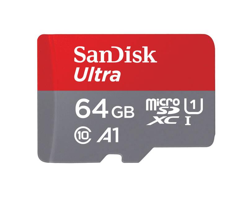 Paměťová karta SanDisk Ultra microSDXC 64GB A1 Class 10 UHS-I SD Adapter