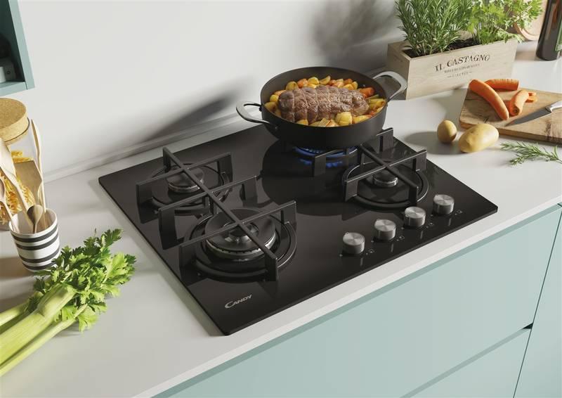 Plynová varná deska Candy CDK6GF4WEKB černá