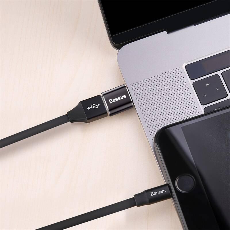 Redukce Baseus USB-A USB-C černá