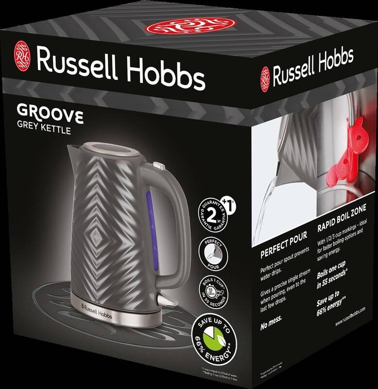 Rychlovarná konvice RUSSELL HOBBS 26382-70 Groove Grey
