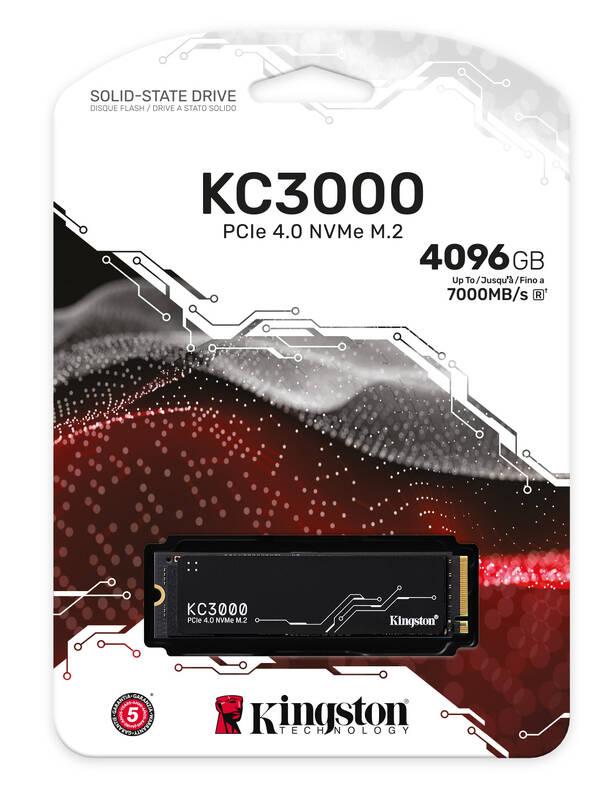 SSD Kingston KC3000 4096GB PCIe 4.0 NVMe M.2, SSD, Kingston, KC3000, 4096GB, PCIe, 4.0, NVMe, M.2