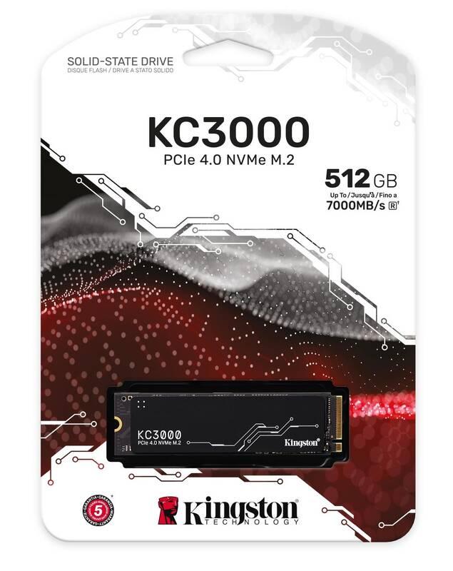 SSD Kingston KC3000 512GB PCIe 4.0 NVMe M.2, SSD, Kingston, KC3000, 512GB, PCIe, 4.0, NVMe, M.2