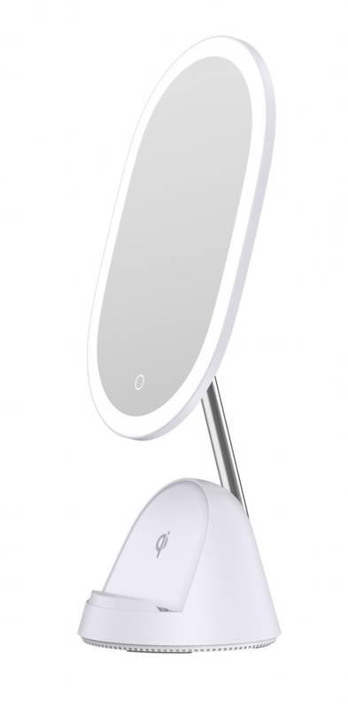 Stolní lampička IMMAX LED kosmetické zrcátko FACE 3v1, stojánek s Qi nabíjením 18W bílá, Stolní, lampička, IMMAX, LED, kosmetické, zrcátko, FACE, 3v1, stojánek, s, Qi, nabíjením, 18W, bílá