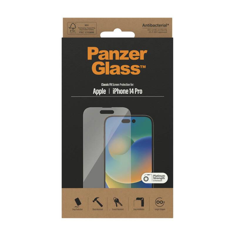 Tvrzené sklo PanzerGlass Classic Fit na Apple iPhone 14 Pro