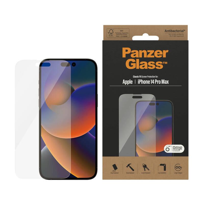 Tvrzené sklo PanzerGlass Classic Fit na Apple iPhone 14 Pro Max