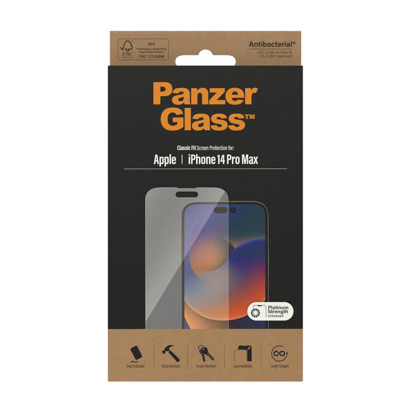 Tvrzené sklo PanzerGlass Classic Fit na Apple iPhone 14 Pro Max