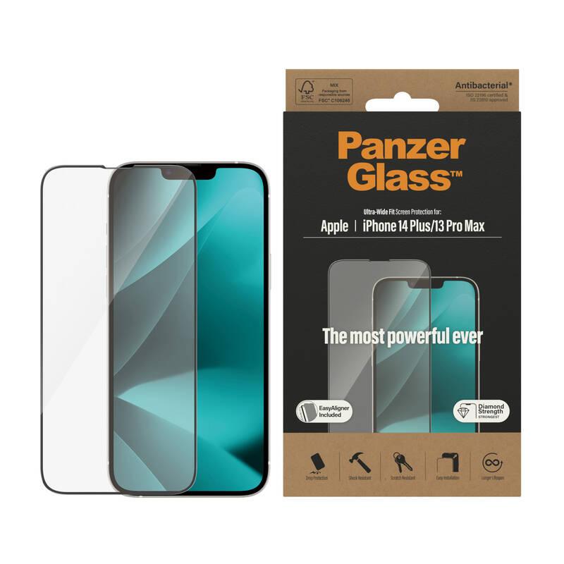 Tvrzené sklo PanzerGlass na Apple iPhone 14 Plus 13 Pro Max s instalačním rámečkem