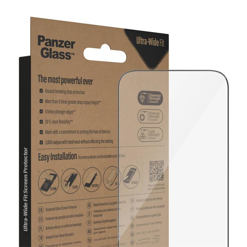 Tvrzené sklo PanzerGlass na Apple iPhone 14 Pro s instalačním rámečkem