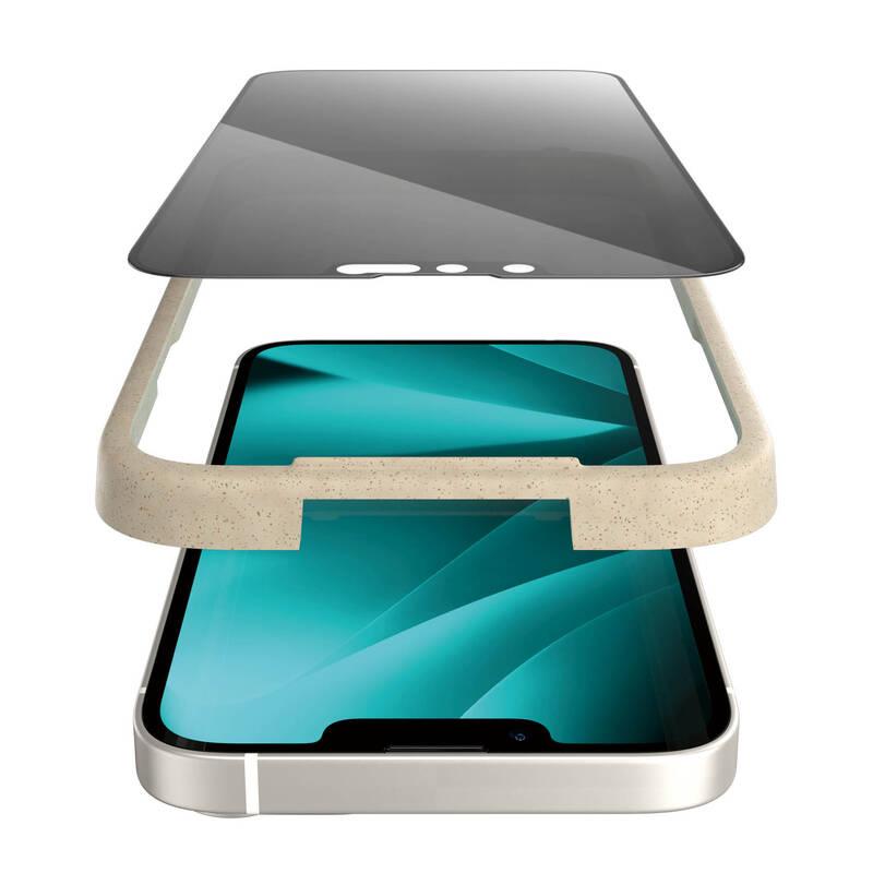 Tvrzené sklo PanzerGlass Privacy na Apple iPhone 14 Plus 13 Pro Max s instalačním rámečkem