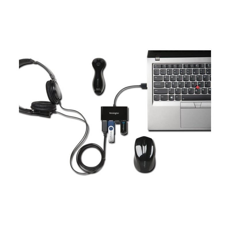 USB Hub KENSINGTON USB 2.0 4x USB 2.0 černý