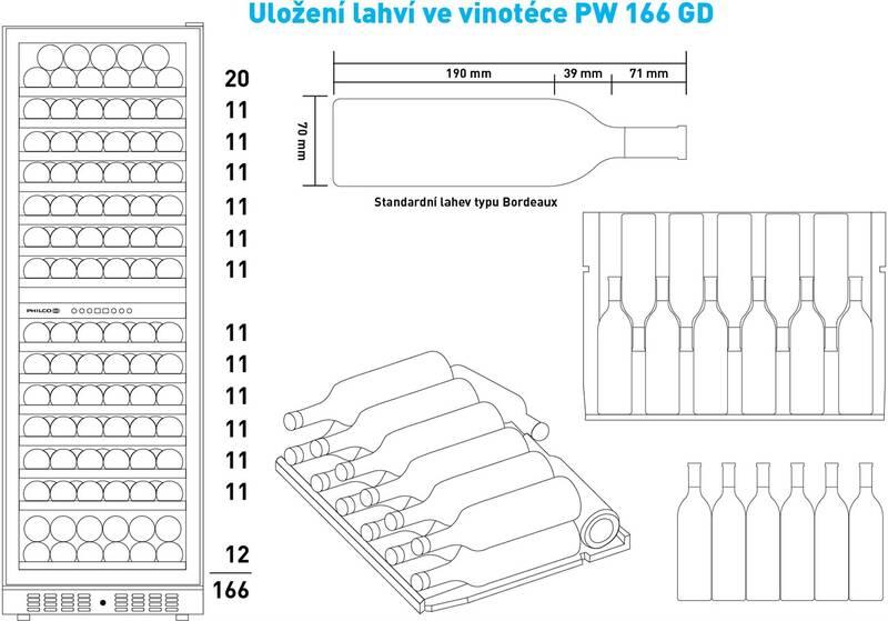 Vinotéka Philco PW 166 GD černá