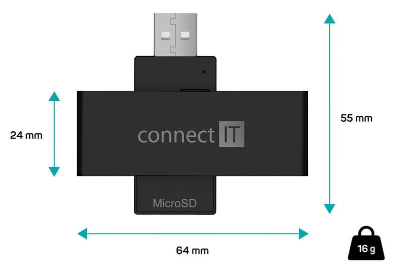 Čtečka eObčanek Connect IT CFF-3000-BK černá