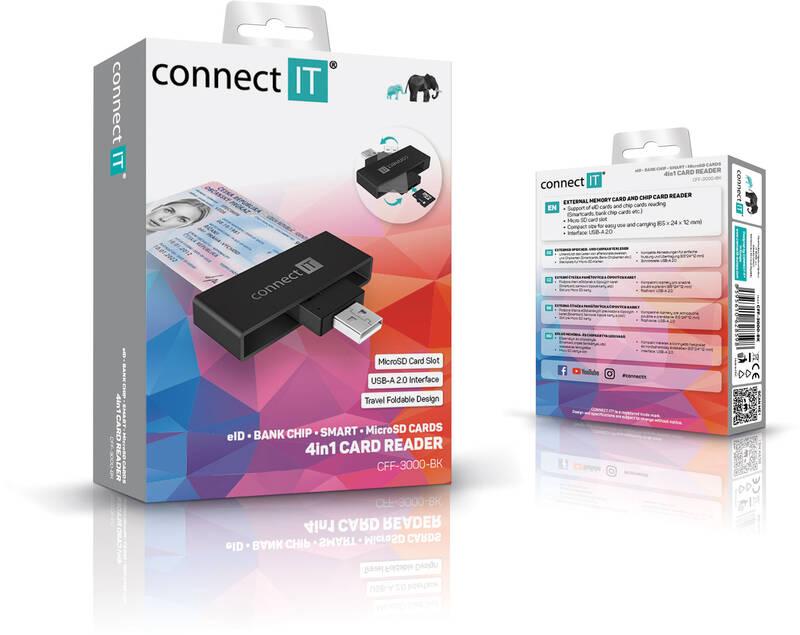Čtečka eObčanek Connect IT CFF-3000-BK černá