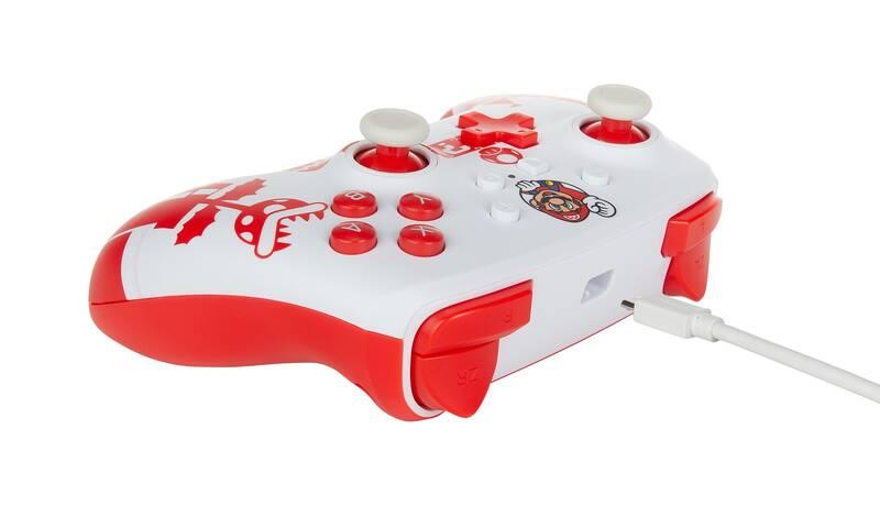 Gamepad PowerA Enhanced Wired pro Nintendo Switch - Mario Red White