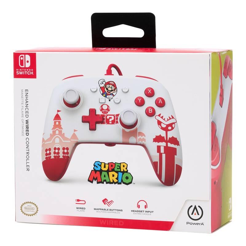 Gamepad PowerA Enhanced Wired pro Nintendo Switch - Mario Red White, Gamepad, PowerA, Enhanced, Wired, pro, Nintendo, Switch, Mario, Red, White