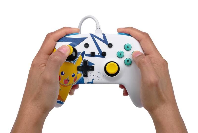 Gamepad PowerA Enhanced Wired pro Nintendo Switch - Pikachu High Voltage