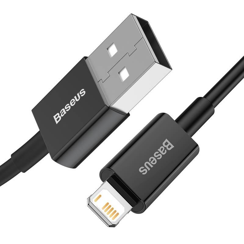 Kabel Baseus Superior Series USB Lightning 2.4A 1m černý, Kabel, Baseus, Superior, Series, USB, Lightning, 2.4A, 1m, černý
