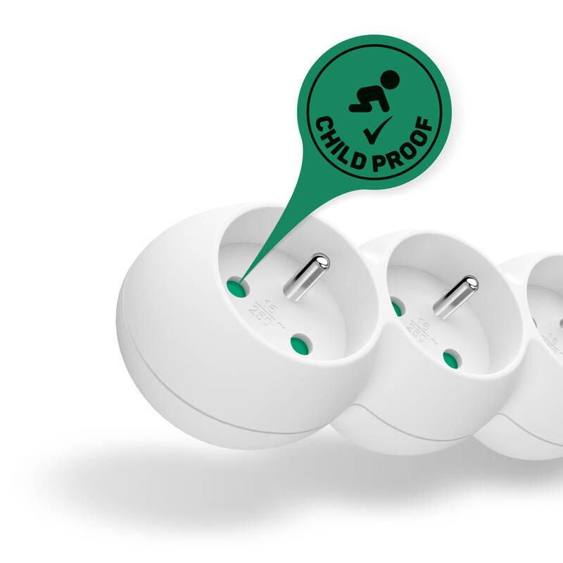 Kabel prodlužovací Connect IT 6x zásuvka, 2m bílý