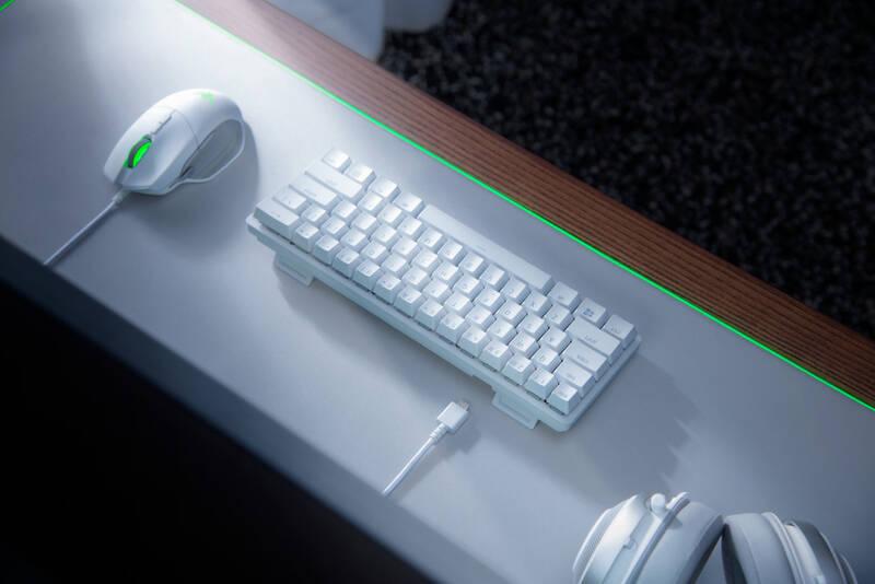 Klávesnice Razer Huntsman Mini - Mercury Ed. - US Layout bílá, Klávesnice, Razer, Huntsman, Mini, Mercury, Ed., US, Layout, bílá