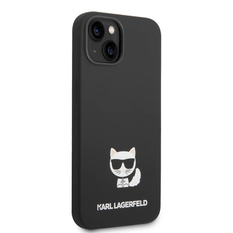 Kryt na mobil Karl Lagerfeld Liquid Silicone Choupette na Apple iPhone 14 černý