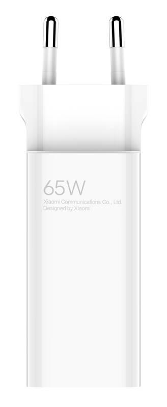 Nabíječka do sítě Xiaomi Mi GaN 65W, USB, USB-C USB-C kabel, 1m bílá