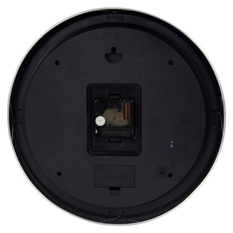 Nástěnné hodiny Lenco Alecto AK-15 stříbrné bílé