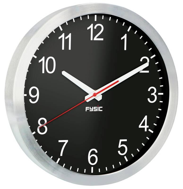 Nástěnné hodiny Lenco Fysic FK105 černé stříbrné, Nástěnné, hodiny, Lenco, Fysic, FK105, černé, stříbrné