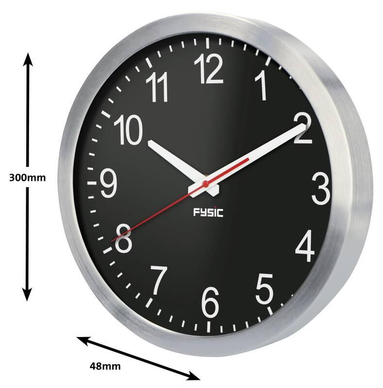Nástěnné hodiny Lenco Fysic FK105 černé stříbrné