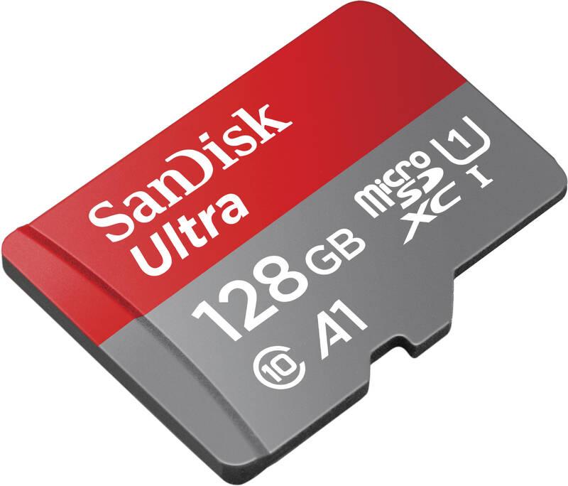 Paměťová karta SanDisk Ultra microSDXC 128GB A1 Class 10 UHS-I SD Adapter, Paměťová, karta, SanDisk, Ultra, microSDXC, 128GB, A1, Class, 10, UHS-I, SD, Adapter