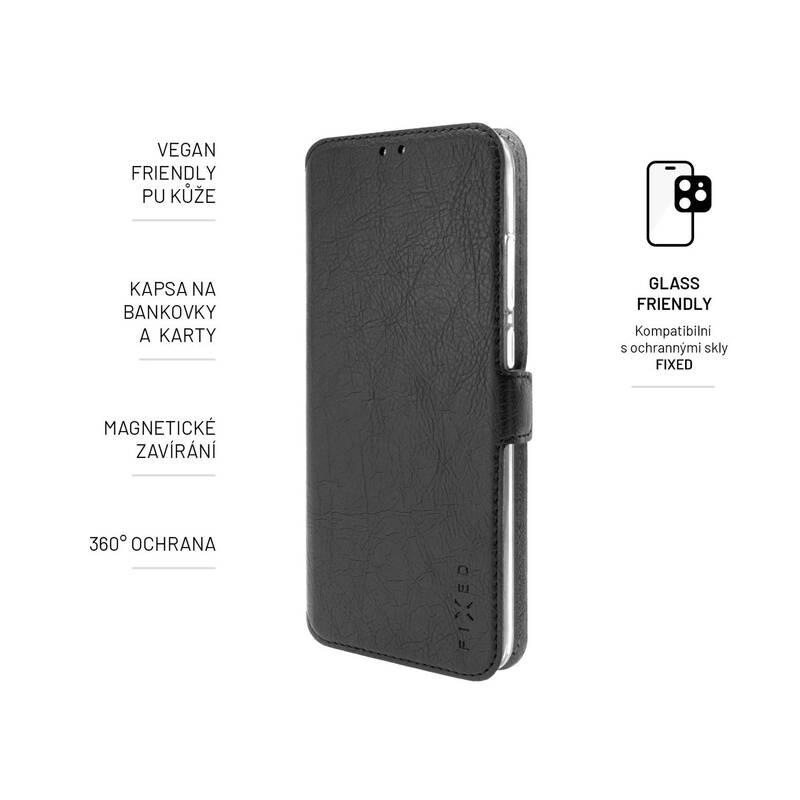 Pouzdro na mobil flipové FIXED Topic na Motorola Moto G32 černé