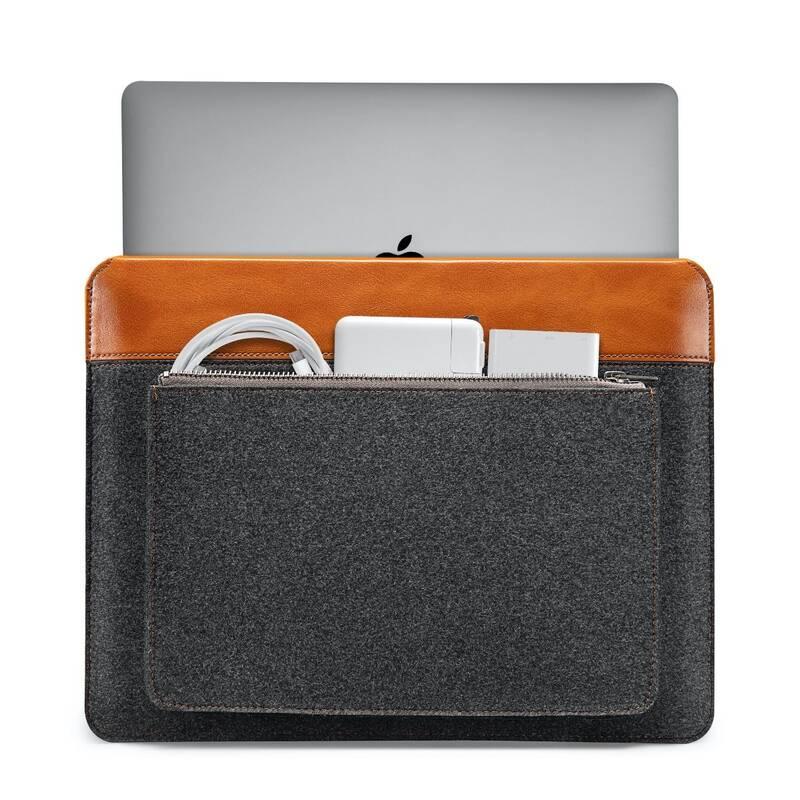 Pouzdro na notebook tomtoc case na 13" Macbook Air Pro šedé hnědé