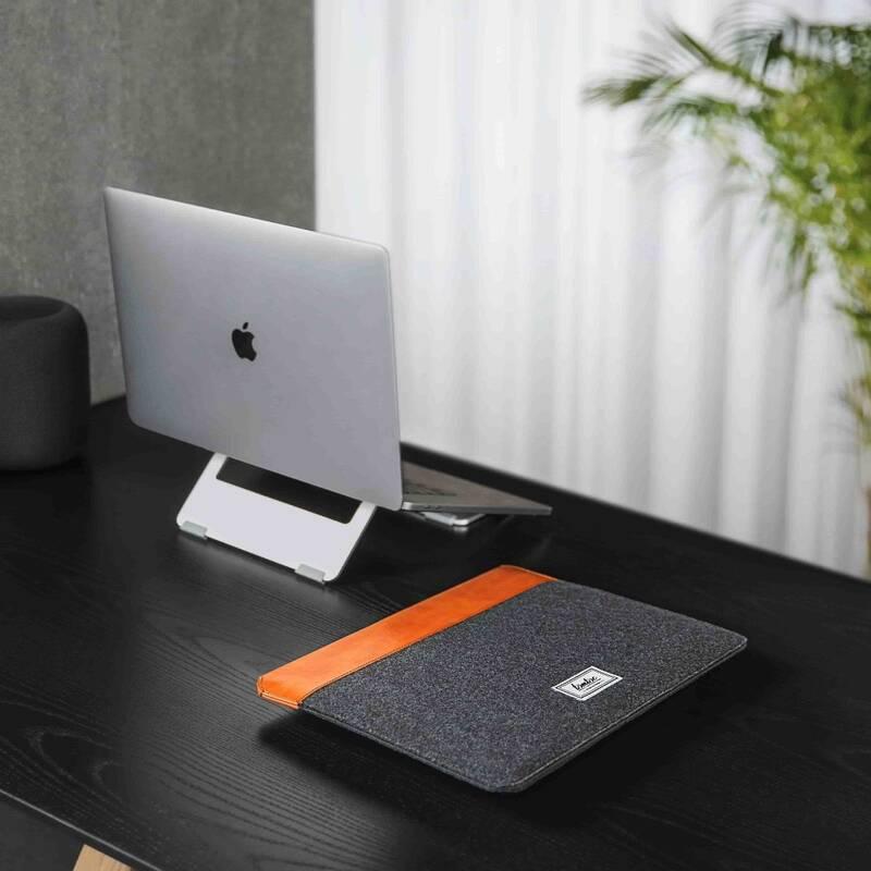 Pouzdro na notebook tomtoc case na 13" Macbook Air Pro šedé hnědé