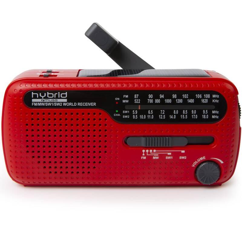 Radiopřijímač MUSE MH-07 DS červený, Radiopřijímač, MUSE, MH-07, DS, červený