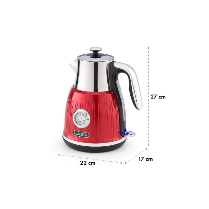 Rychlovarná konvice Klarstein Cancan červená