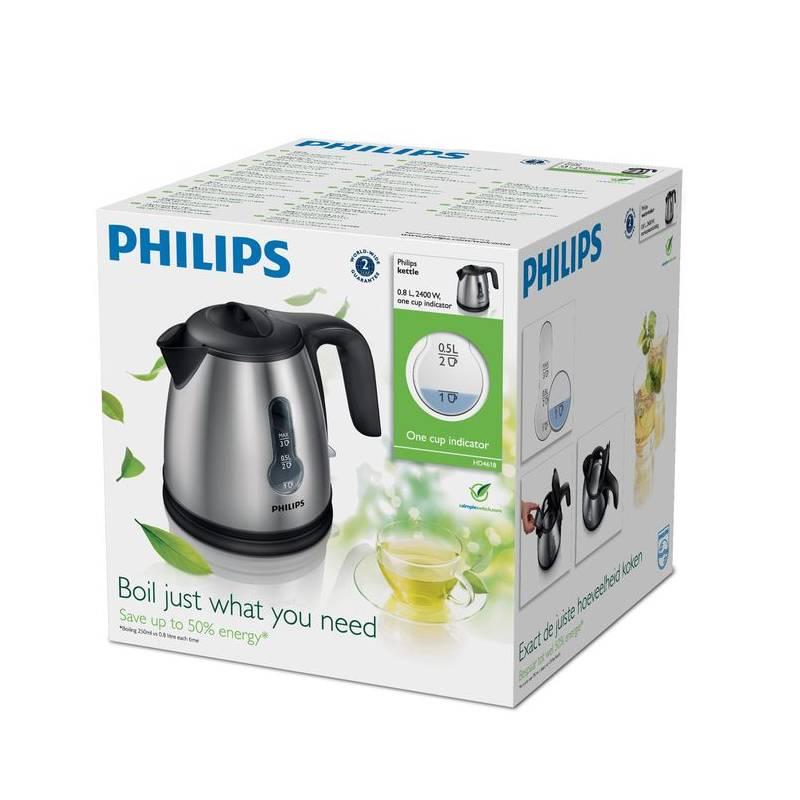 Rychlovarná konvice Philips HD4618 černá nerez