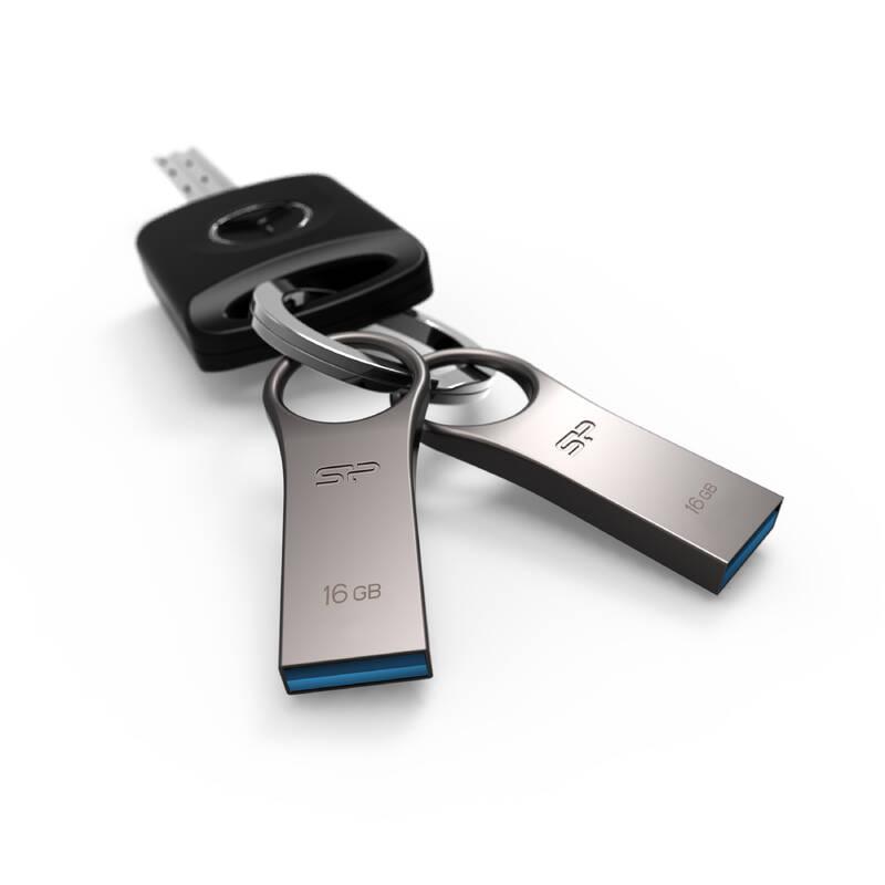 USB Flash Silicon Power Jewel J80 16GB stříbrný