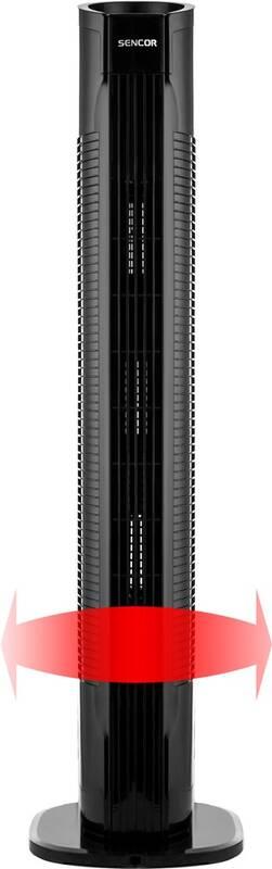 Ventilátor sloupový Sencor SFT 3113BK černý, Ventilátor, sloupový, Sencor, SFT, 3113BK, černý
