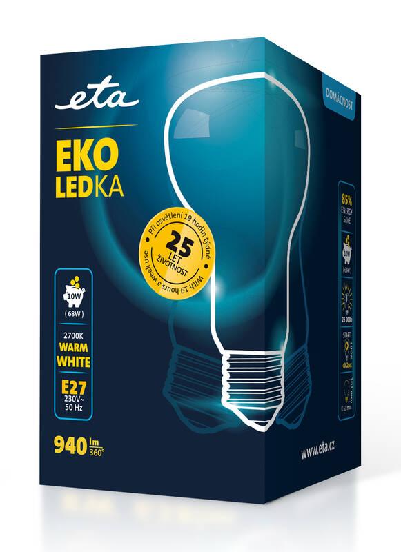Žárovka LED ETA EKO LEDka reflektor 10W, E27, teplá bílá