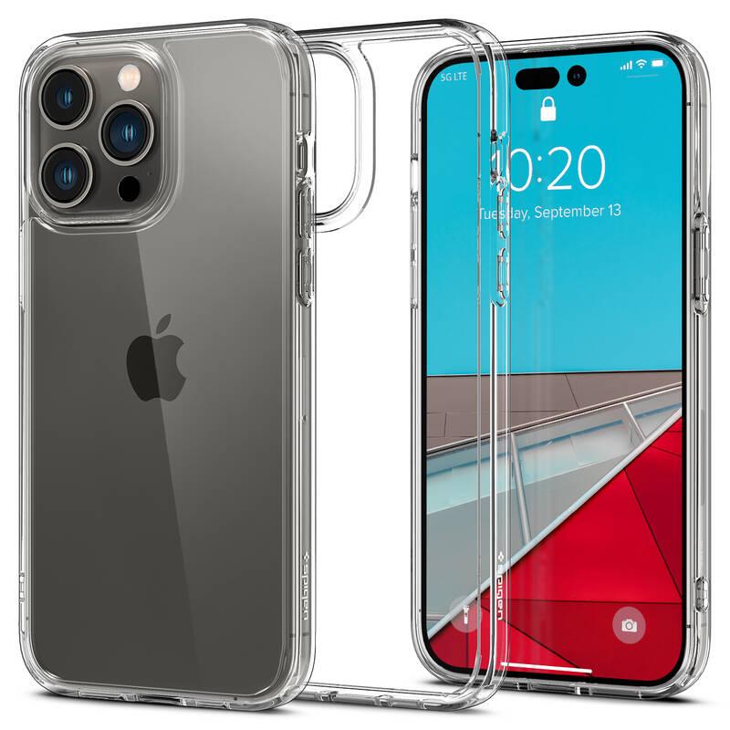 Kryt na mobil Spigen Crystal Hybrid na Apple iPhone 14 Pro průhledný