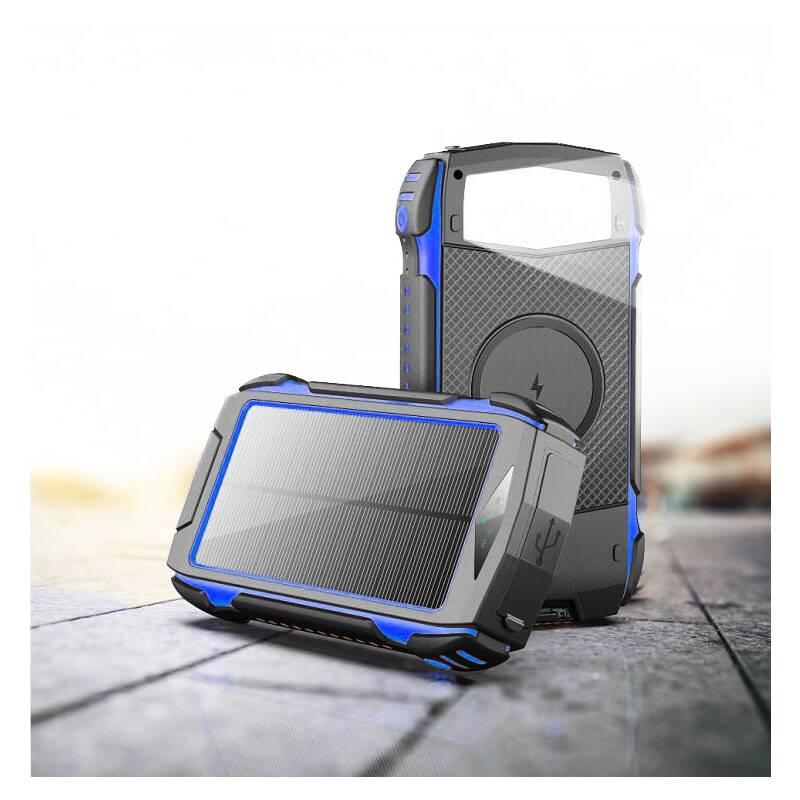 Powerbank Viking E24W 24000 mAh, solární černá