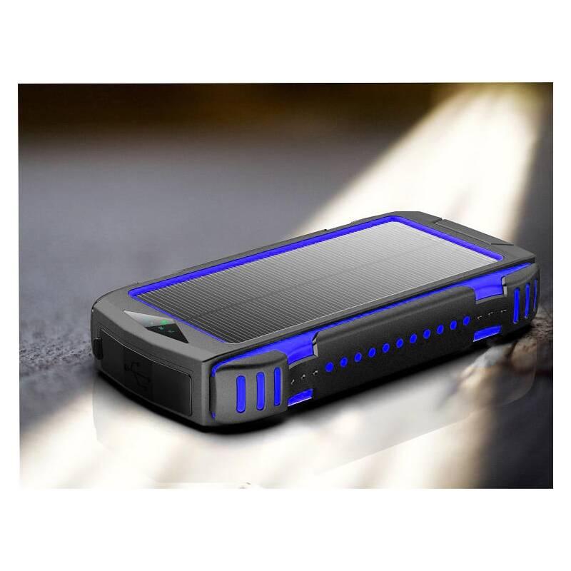 Powerbank Viking E24W 24000 mAh, solární černá