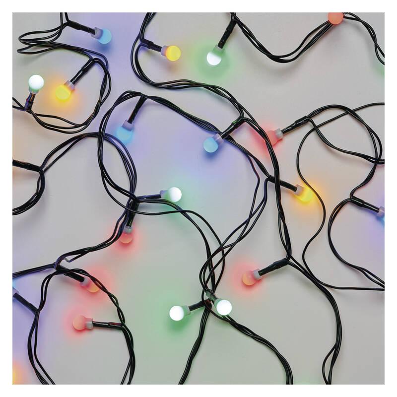 Vánoční osvětlení EMOS 480 LED cherry řetěz - kuličky, 48 m, venkovní i vnitřní, multicolor, časovač