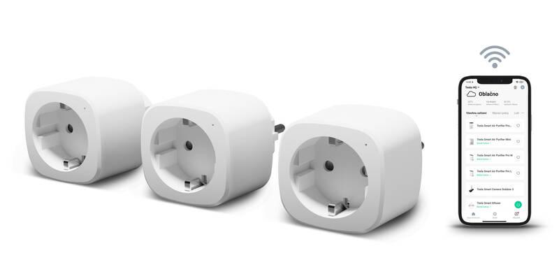 Chytrá zásuvka Tesla Smart Plug 3x Bundle, Chytrá, zásuvka, Tesla, Smart, Plug, 3x, Bundle