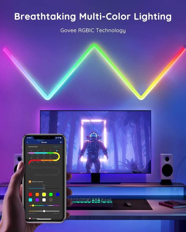 Dekorativní LED Govee Glide SMART LED, TV, Gaming, Home - RGBIC