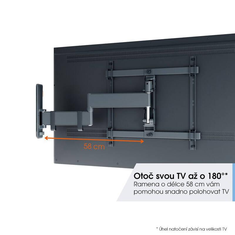 Držák TV Vogel’s TVM 3443 polohovatelný, pro úhlopříčky 32" až 65", nosnost 25 kg černý