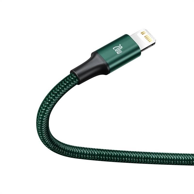 Kabel Baseus Rapid Series 3v1 USB-C PD 20W 1,5m zelený