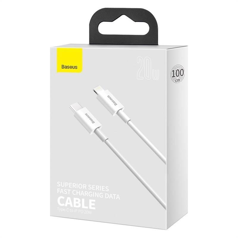 Kabel Baseus Superior Series USB-C Lightning 20W 1m bílý